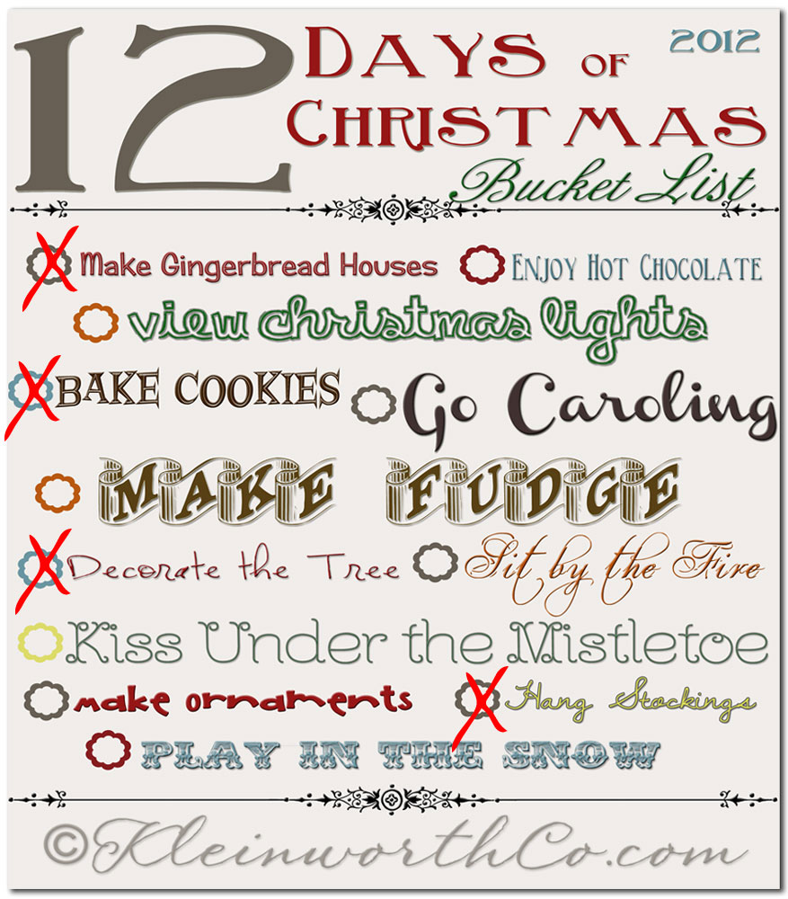 12 Days of Christmas- Holiday Bucket List