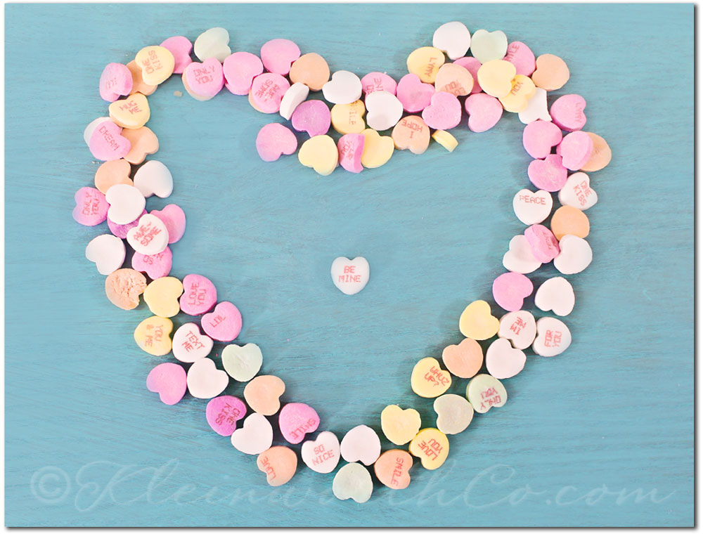Valentine Photo Play ~ Conversation Hearts, valentine candy