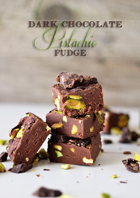 Dark Chocolate Pistachio Fudge