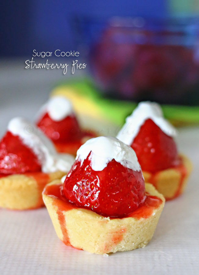 Sugar Cookie Strawberry Pies