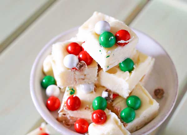 White Chocolate Holiday Fudge