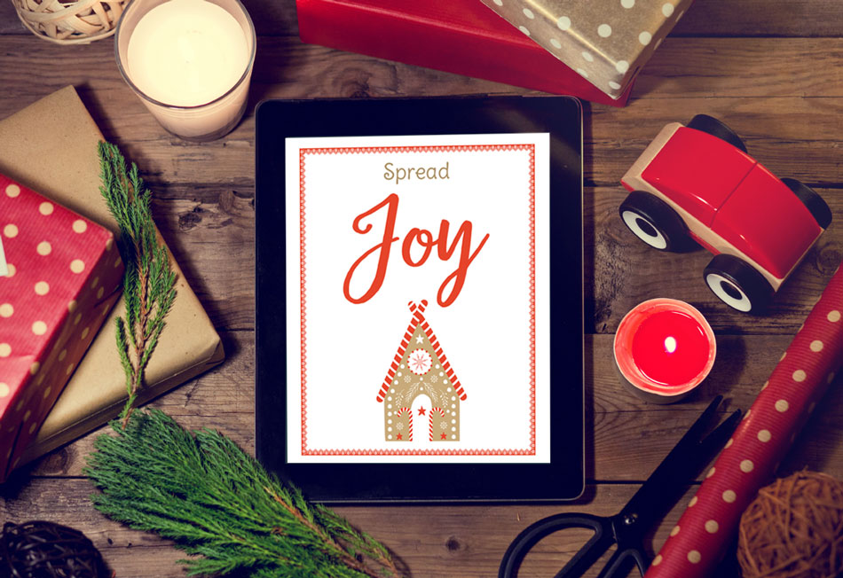 Spread Joy Free Christmas Printable & AWESOME 400 Giveaway