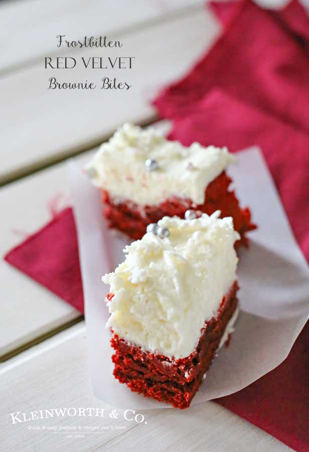 Frostbitten Red Velvet Brownie Bites