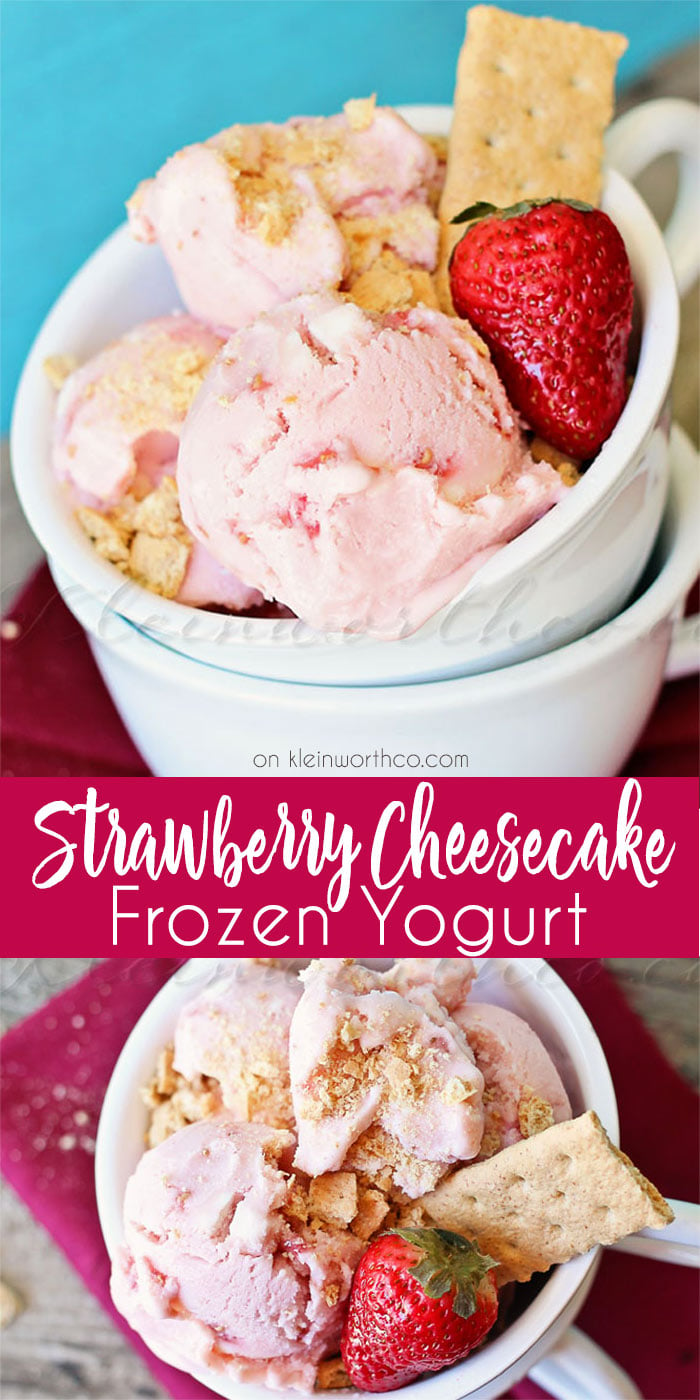 Strawberry Cheesecake Frozen Yogurt - Taste of the Frontier