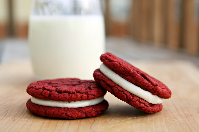 Red Velvet Sandwich Cookies