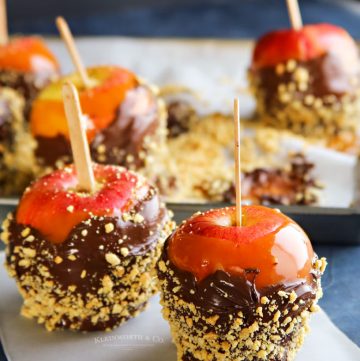 Fall dessert Chocolate Peanut Covered Caramel Apples