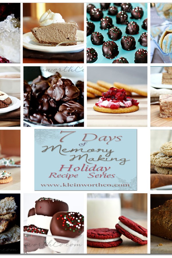 7 days of memory making- holiday recipe series
