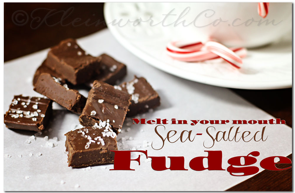Sea-Salted Fudge recipe, Top 12 Chocolate Recipes from Kleinworthco.com