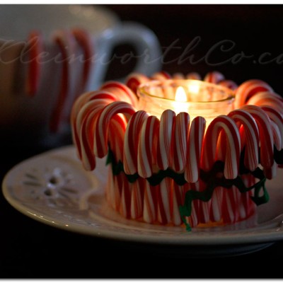 Candy Cane Candle