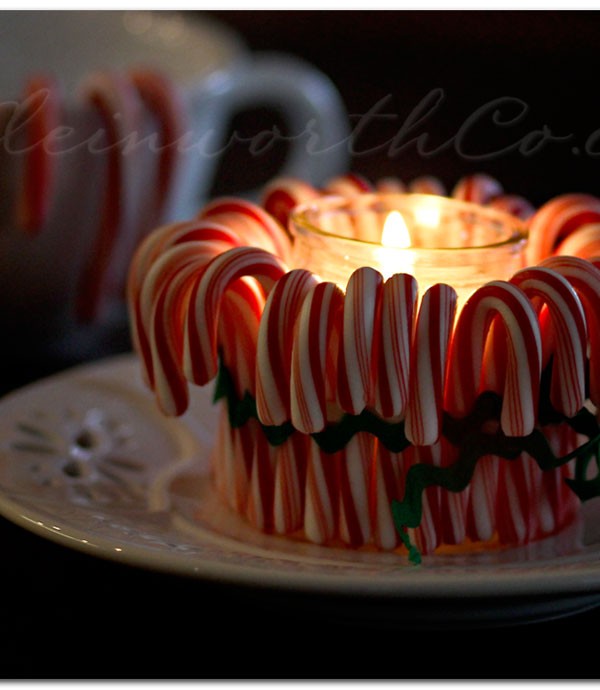 Candy Cane Candle