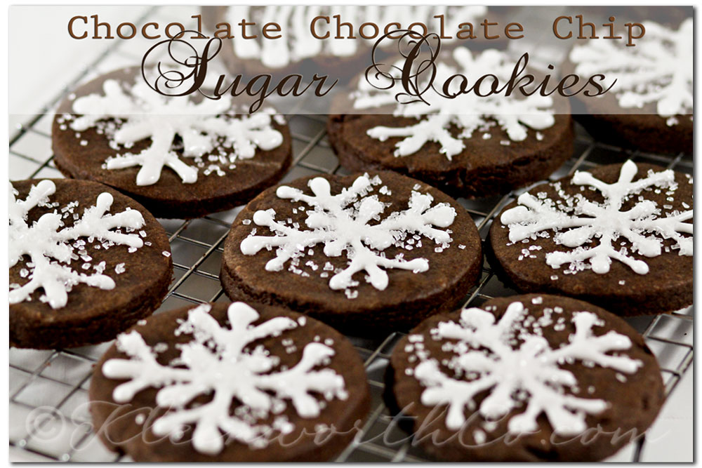 Chocolate Chocolate Chip Sugar Cookies, chocolate sugar cookie recipe