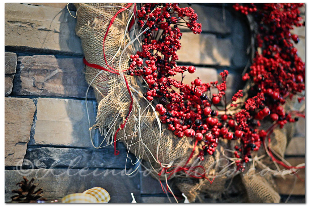 Rustic Winter Mantle {DIY}