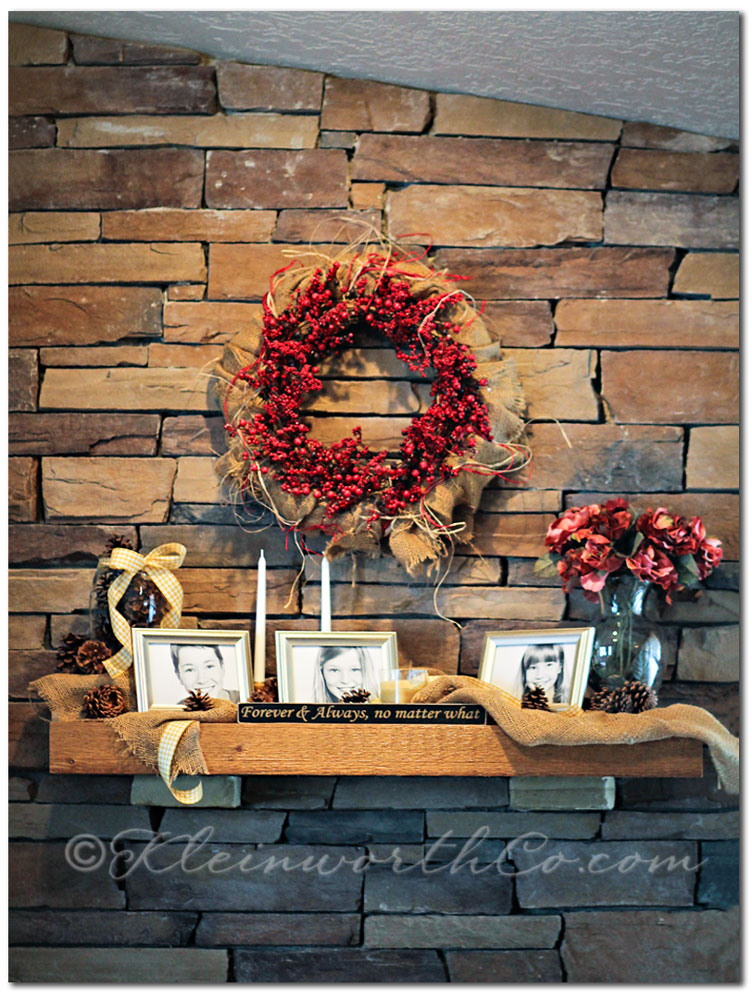 Rustic Winter Mantle {DIY}