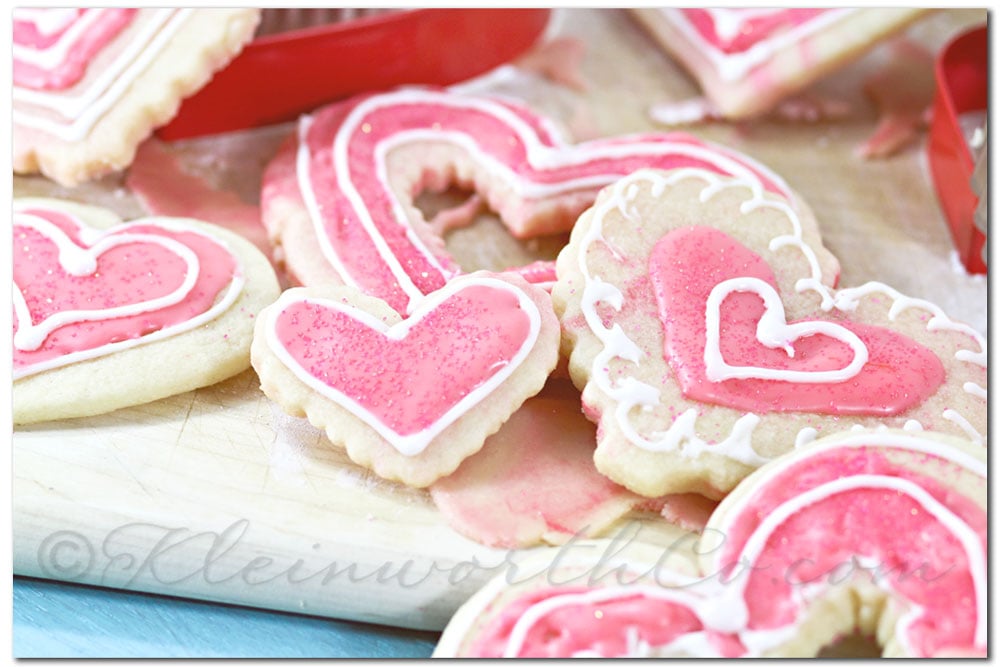 Whimsical Marbled Valentine Cookies, sugar cookies