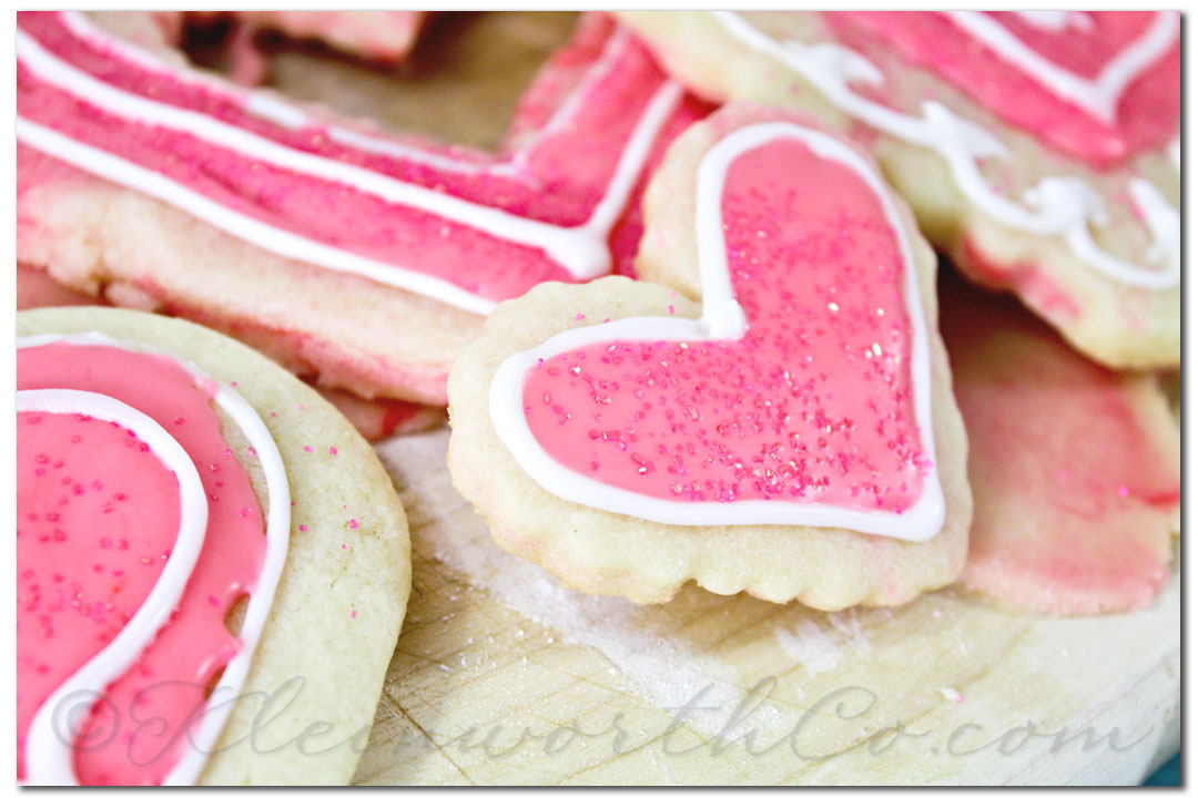 Whimsical Marbled Valentine Cookies, sugar cookies