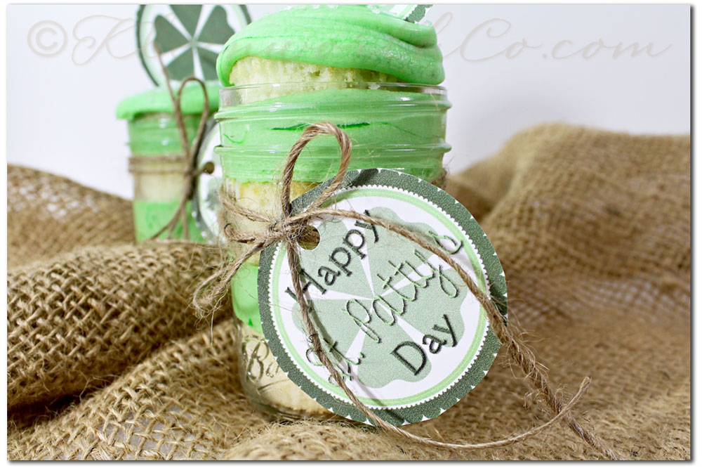 St. Patty's Day Cupcake Jars & Free Printable