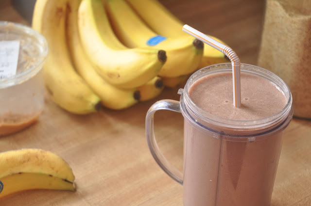 Peanut Butter, Chocolate & Banana Smoothie