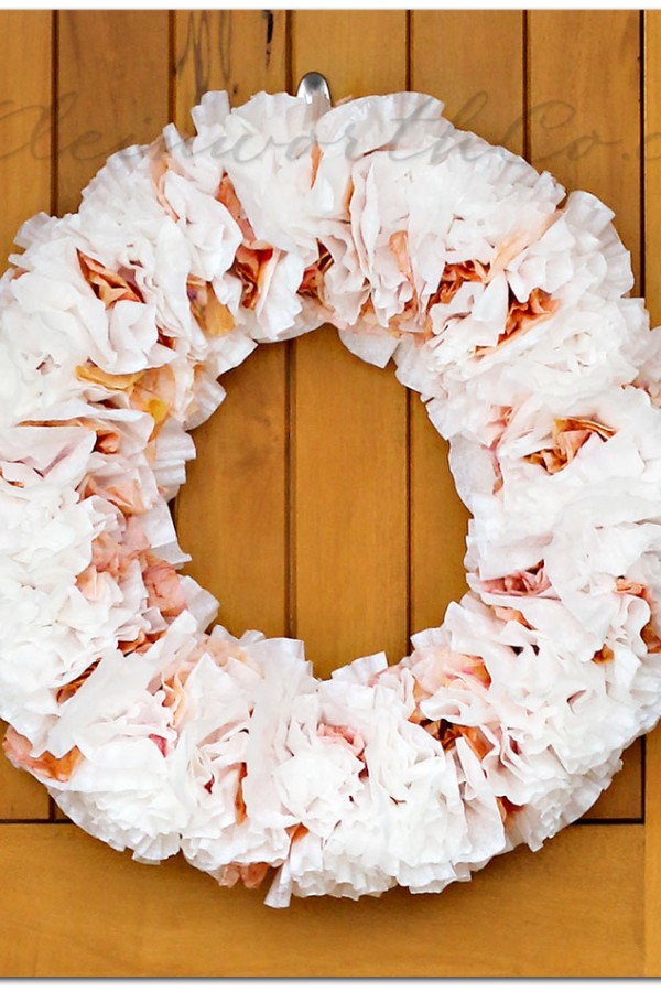 Coffee Filter Wreath {Tutorial}