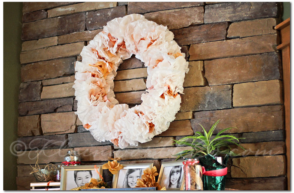 Coffee Filter Wreath {Tutorial}