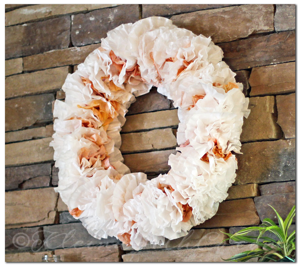 Coffee Filter Wreath {Tutorial}