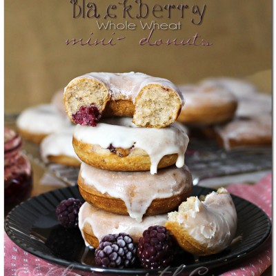 Blackberry Whole Wheat Mini-Donuts {Recipe}