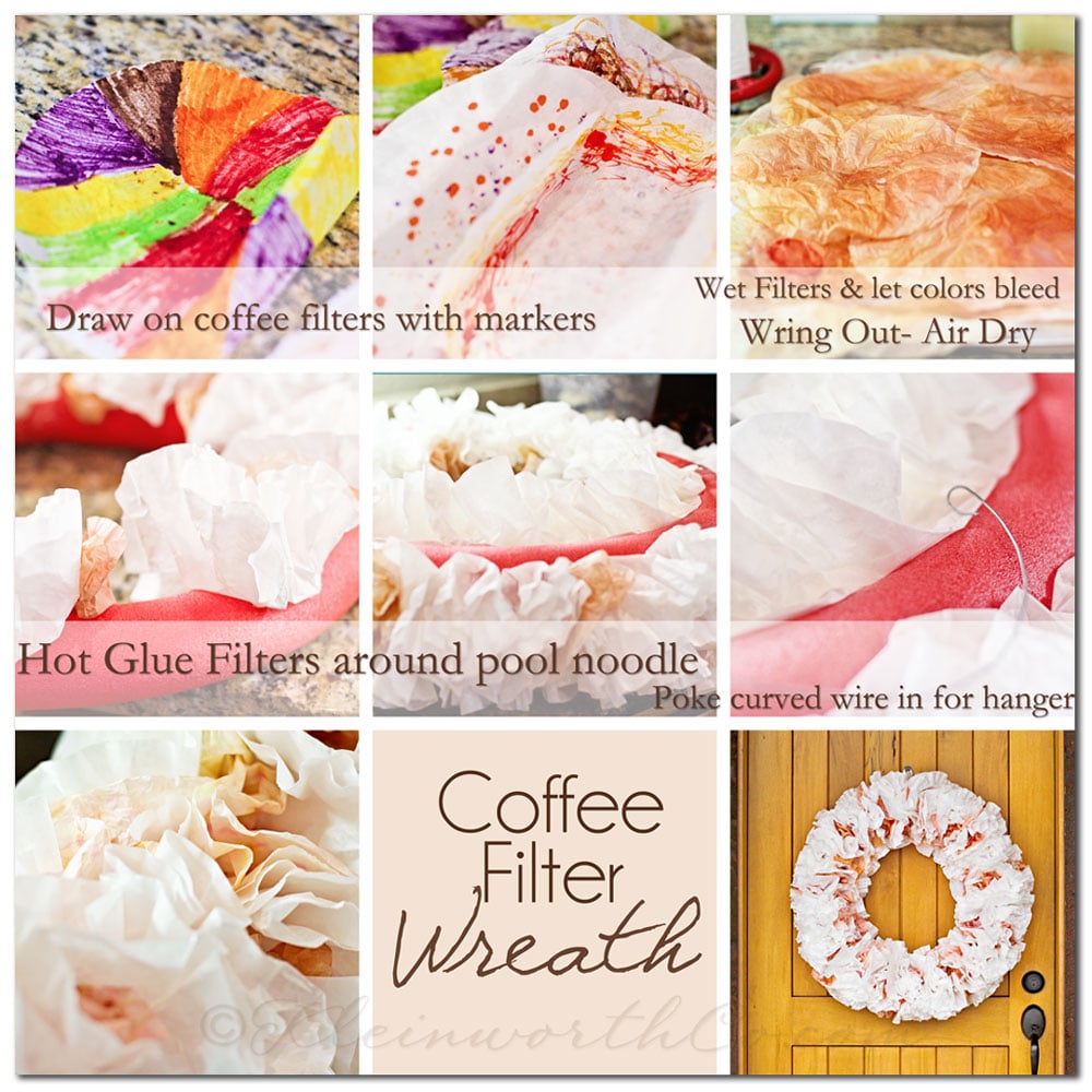 Coffee Filter Wreath {Tutorial}