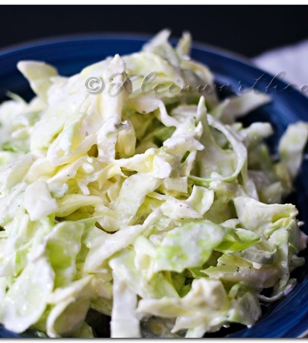 Garlic Cabbage Slaw {Recipe}