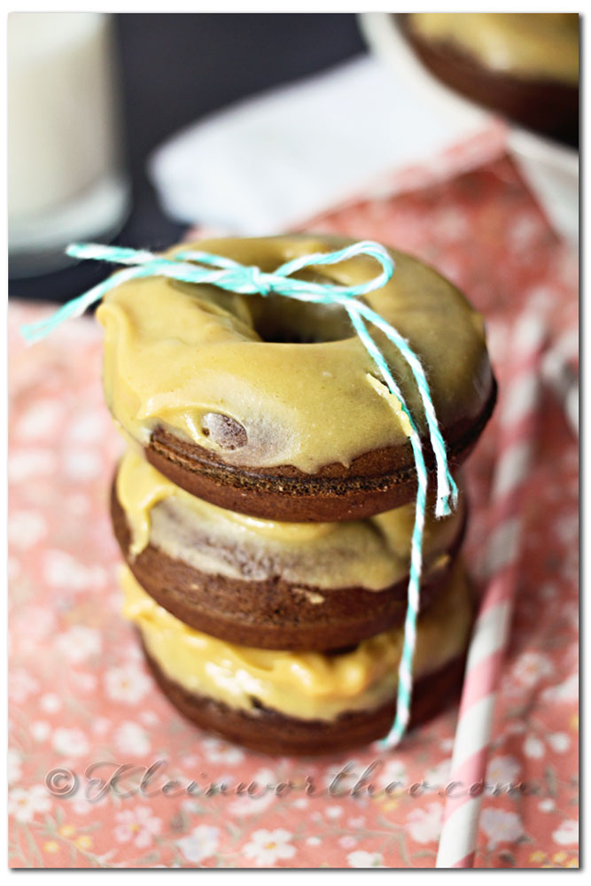 Chocolate Cake Donuts & Peanut Butter Glaze, recipe