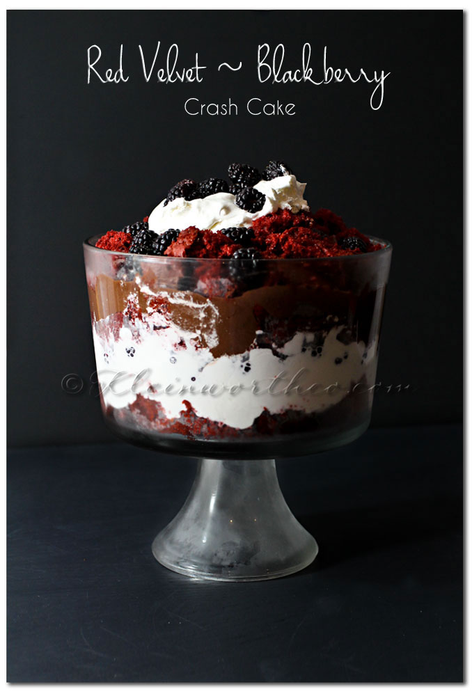 Red Velvet BlackBerry Crash Cake, recipe