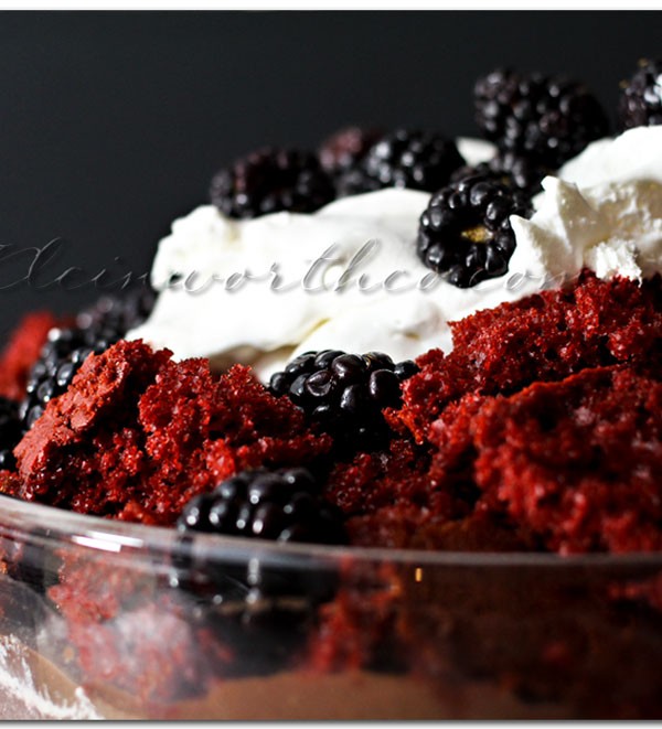 Red Velvet BlackBerry Crash Cake, recipe