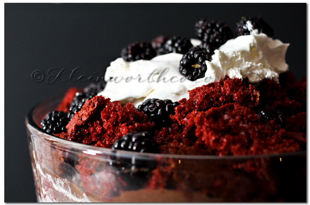 Red Velvet BlackBerry Crash Cake, recipe