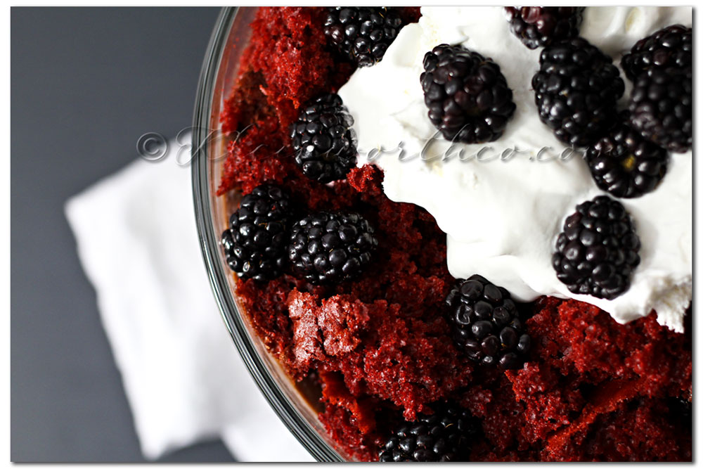 Red Velvet BlackBerry Crash Cake, recipe