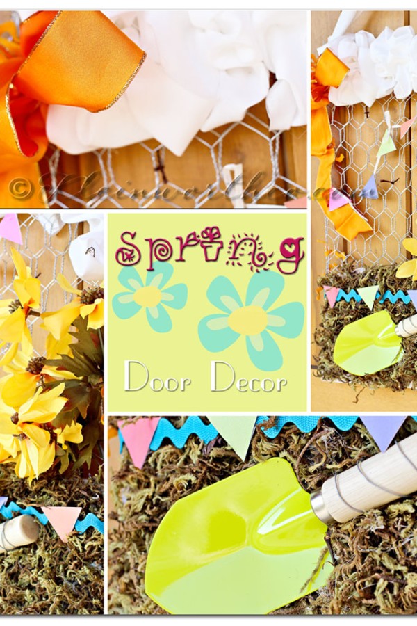 Spring Door Decor ~ Your Best Weekly, decorating for spring, chicken wire crafts