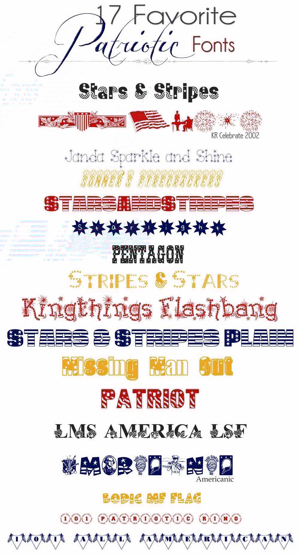 17 favorite patriotic fonts