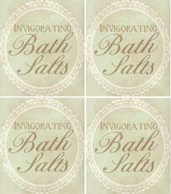 homemade bath salts free printable for gift giving from kleinworthco.com