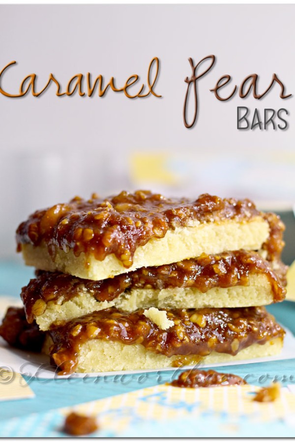 Caramel Pear Bars