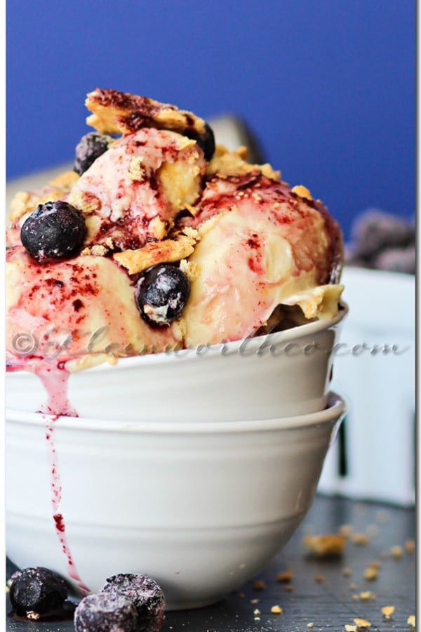 Blueberry Pie Frozen Yogurt