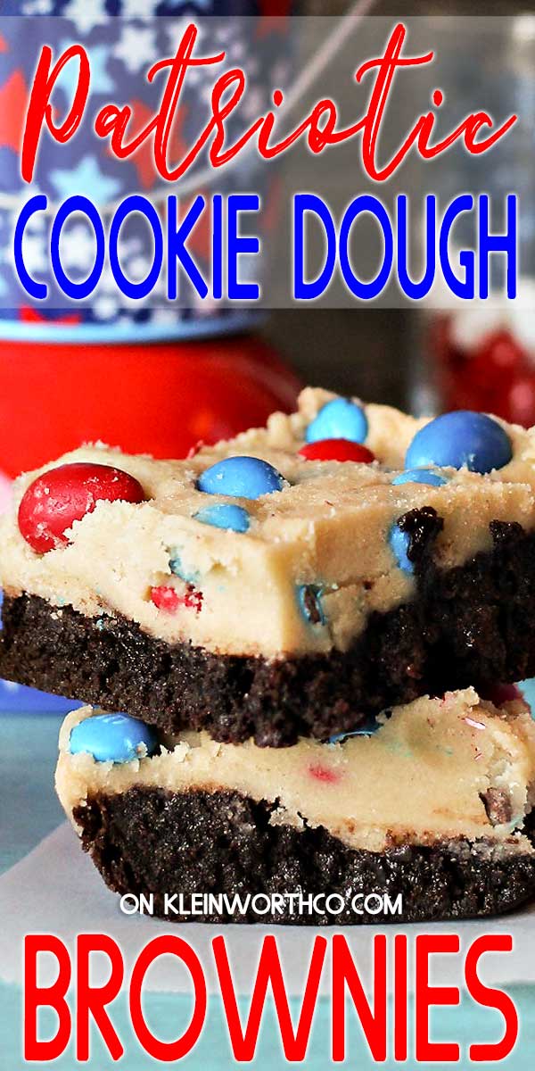 Patriotic Cookie Dough Brownies