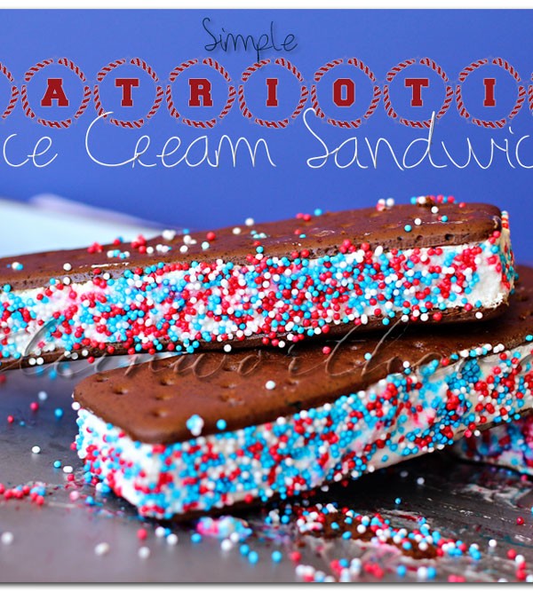 Simple Patriotic Ice Cream Sandwich