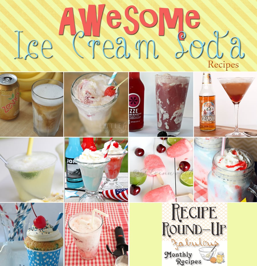 recipe round-up, ice cream soda day, ice cream soda recipes