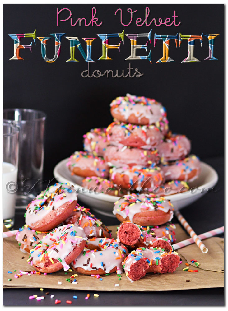 Pink Velvet Funfetti Donuts