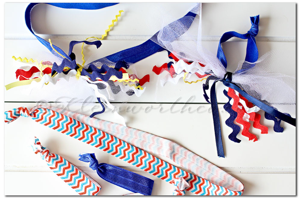 No Sew Patriotic Hair Ties