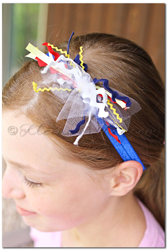 No Sew Patriotic Hair Ties