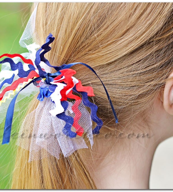 No Sew Patriotic Hair Ties