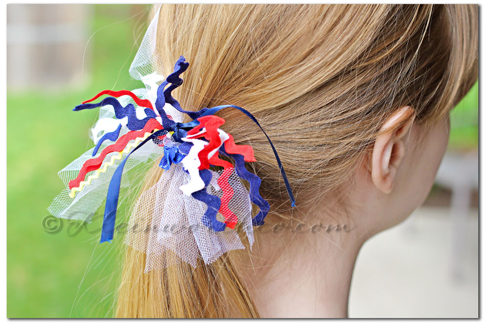 No Sew Patriotic Hair Ties