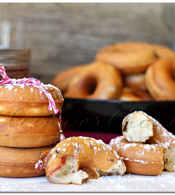 Raspberry Chocolate Chip Donuts