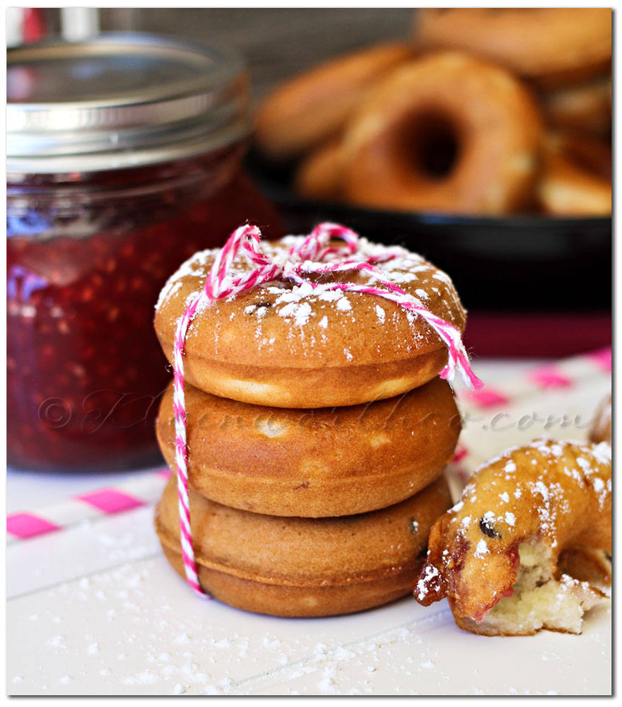 Raspberry Chocolate Chip Donuts