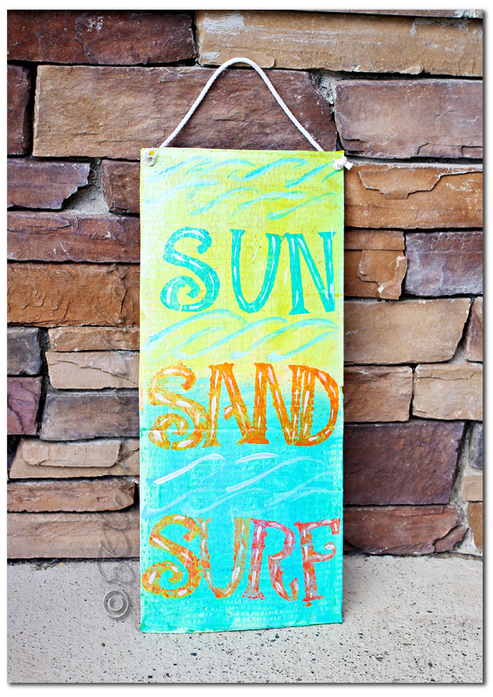 beachy painted board, Easy Kids Crafts Room Decor DIY