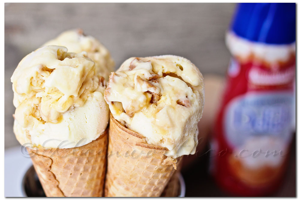 Caramel Sugar Cone Frozen Yogurt, International Delight recipes, Cold Stone