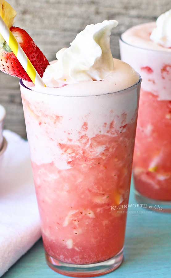summer drinks -Strawberry Pineapple Slush